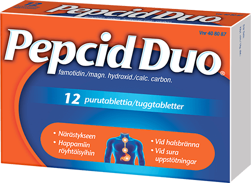 Pepcid Duo 12 tablet pack shot